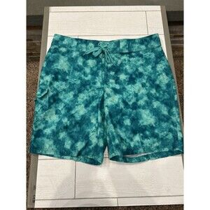 Kanu Surf Sydney Board Shorts Men’s Size 14 Green/Blue Tie Dye Pockets